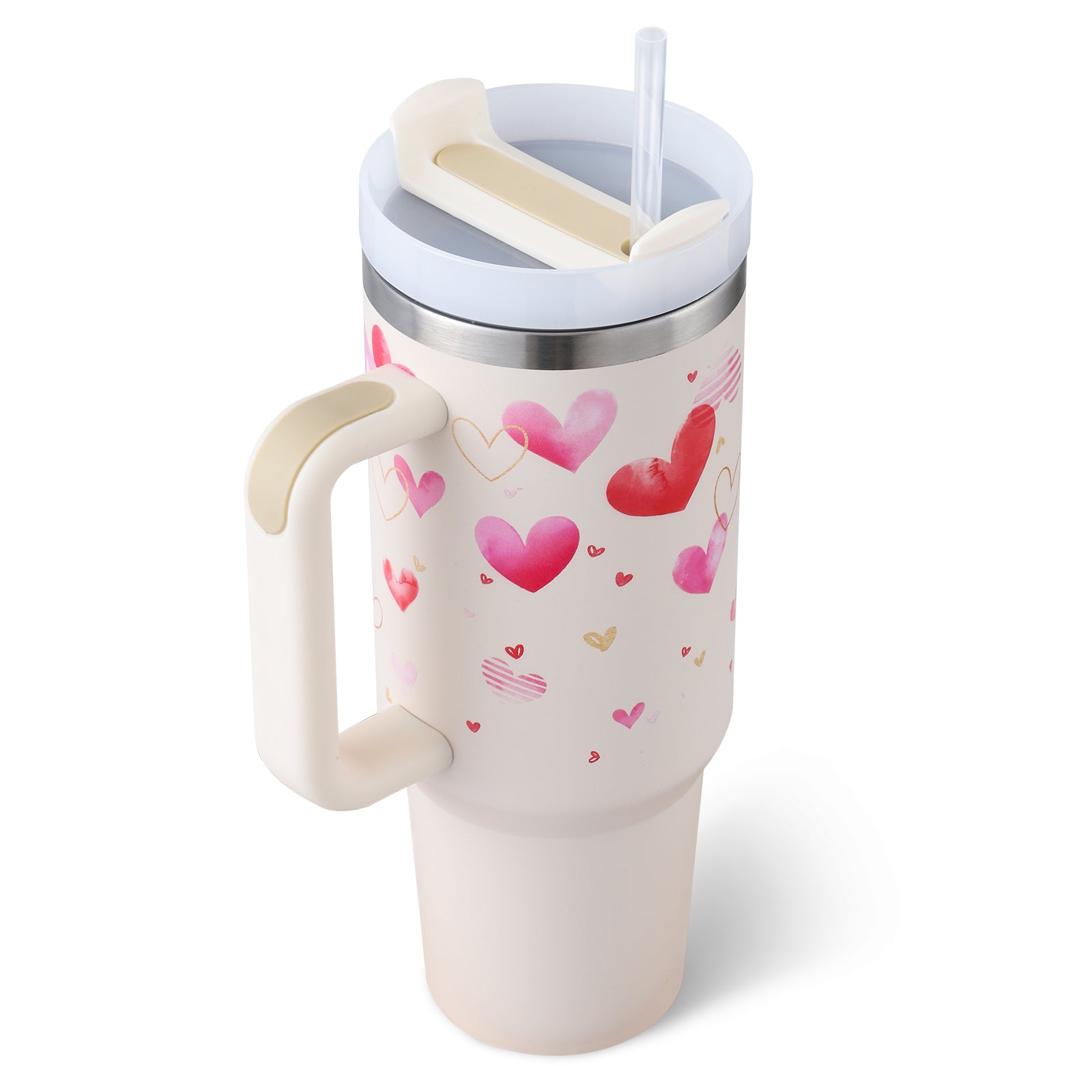Termos din Inox 1200ml cu Mâner, Pai și Capac