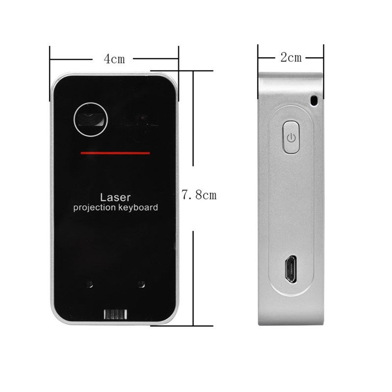 Tastatură Laser Virtuală cu Proiecție Bluetooth și Mouse