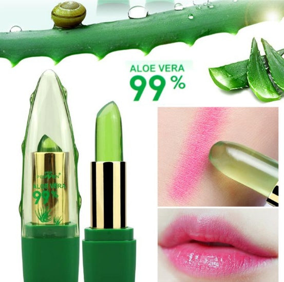 Ruj cu Aloe Vera care Îi Schimbă Culoarea
