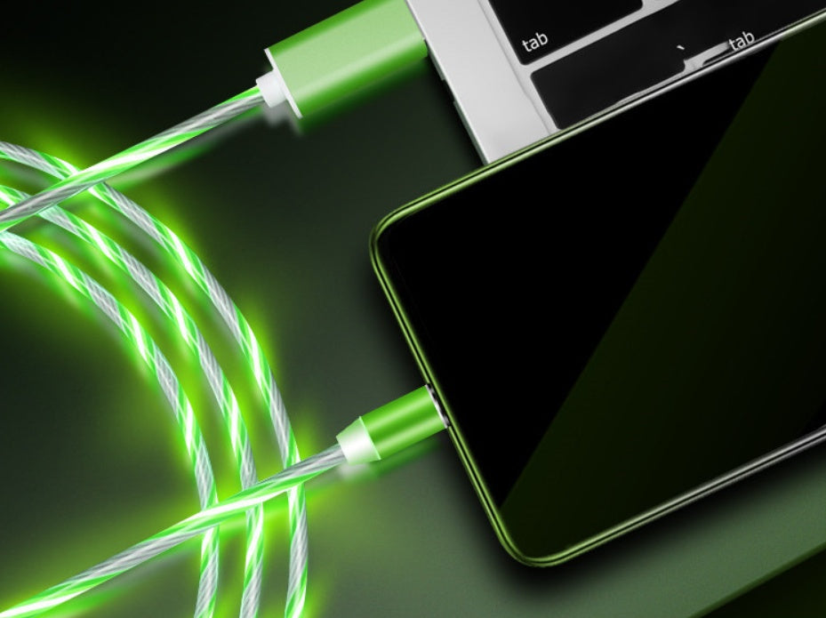 Cablu Magnetic LED compatibil iPhone, Android, Type-C