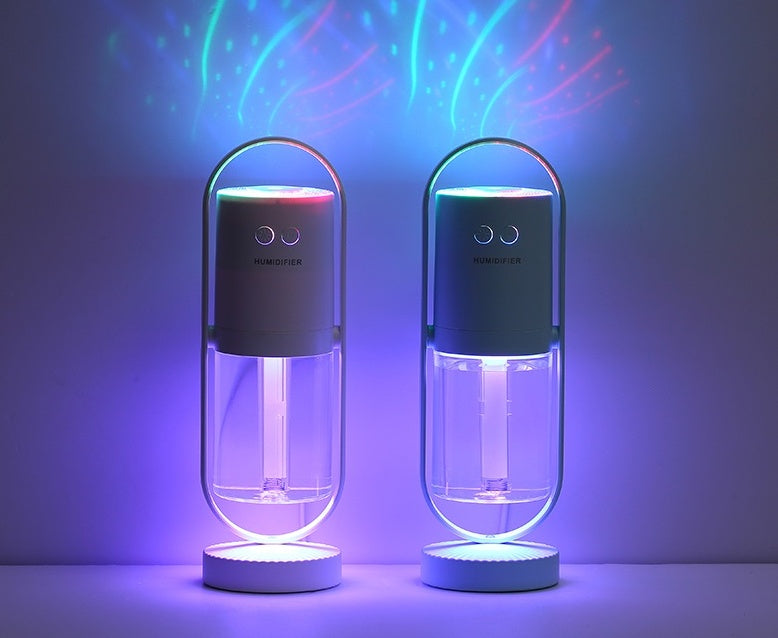 Umidificator USB Mini cu Lumină de Noapte și Proiecție