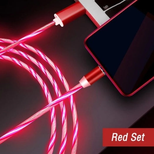 Cablu Magnetic LED compatibil iPhone, Android, Type-C
