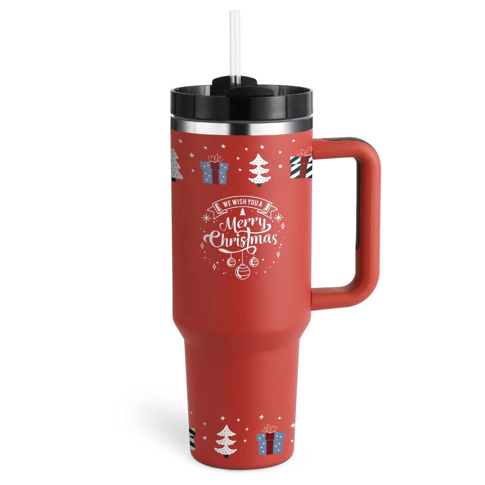 Termos din Inox 1200ml cu Mâner, Pai și Capac