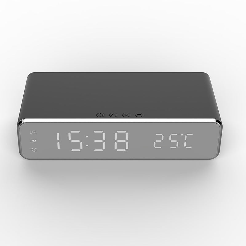 Ceas Digital LED cu Încărcare Wireless și Termometru