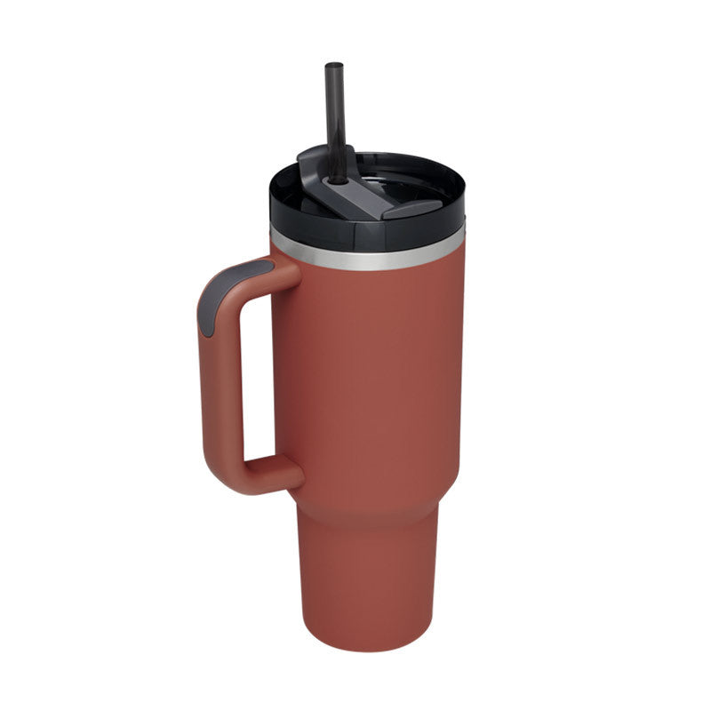 Termos din Inox 1200ml cu Mâner, Pai și Capac