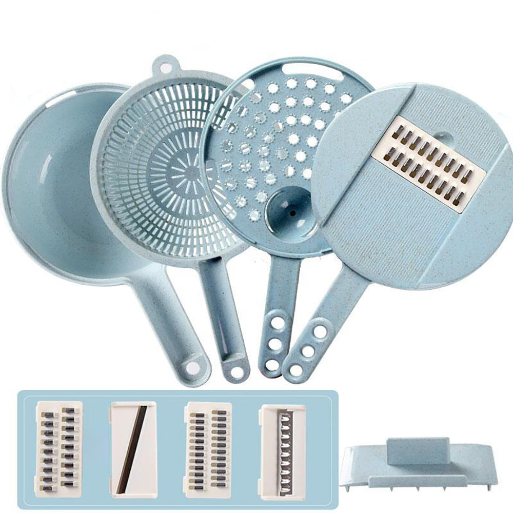 Set Feliator Legume 8 în 1 cu Lame din Inox
