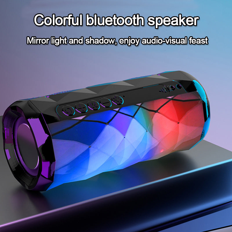 Boxă Bluetooth Portabilă 2x5W cu LED și Radio FM