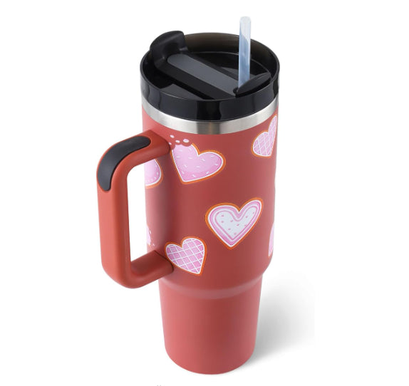 Termos din Inox 1200ml cu Mâner, Pai și Capac