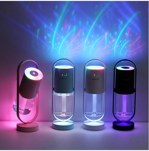 Umidificator USB Mini cu Lumină de Noapte și Proiecție