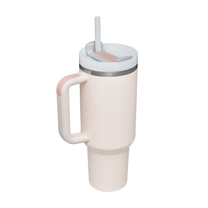 Termos din Inox 1200ml cu Mâner, Pai și Capac
