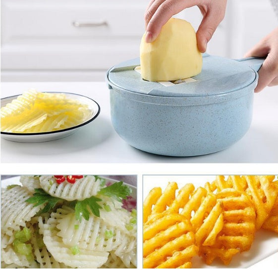Set Feliator Legume 8 în 1 cu Lame din Inox