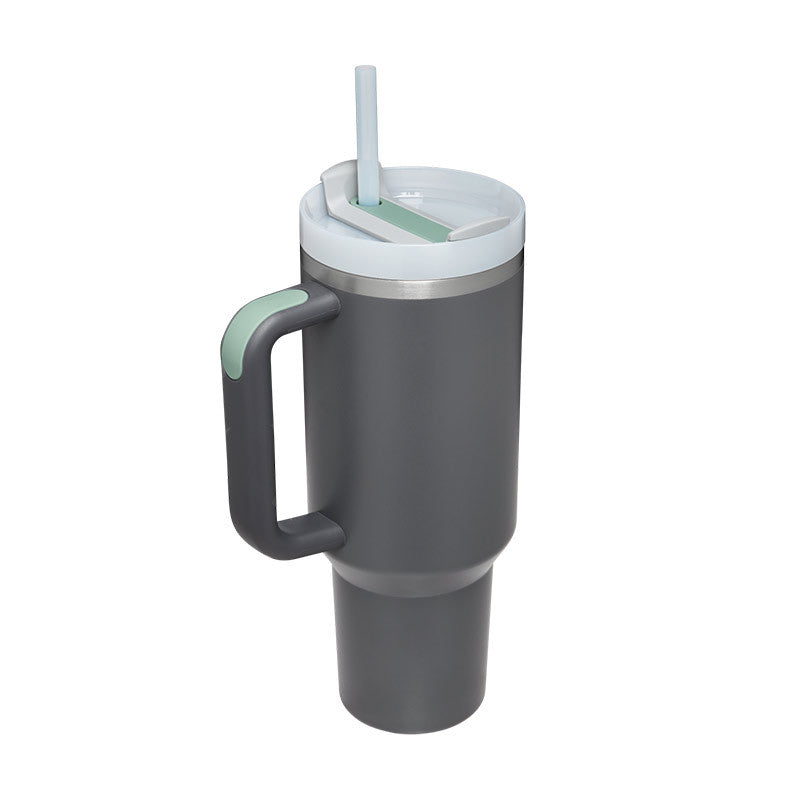 Termos din Inox 1200ml cu Mâner, Pai și Capac