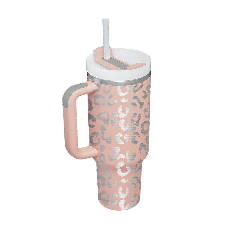 Termos din Inox 1200ml cu Mâner, Pai și Capac