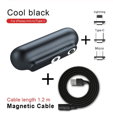 Baterie Externă Mini 2600mAh cu Încărcare Magnetică
