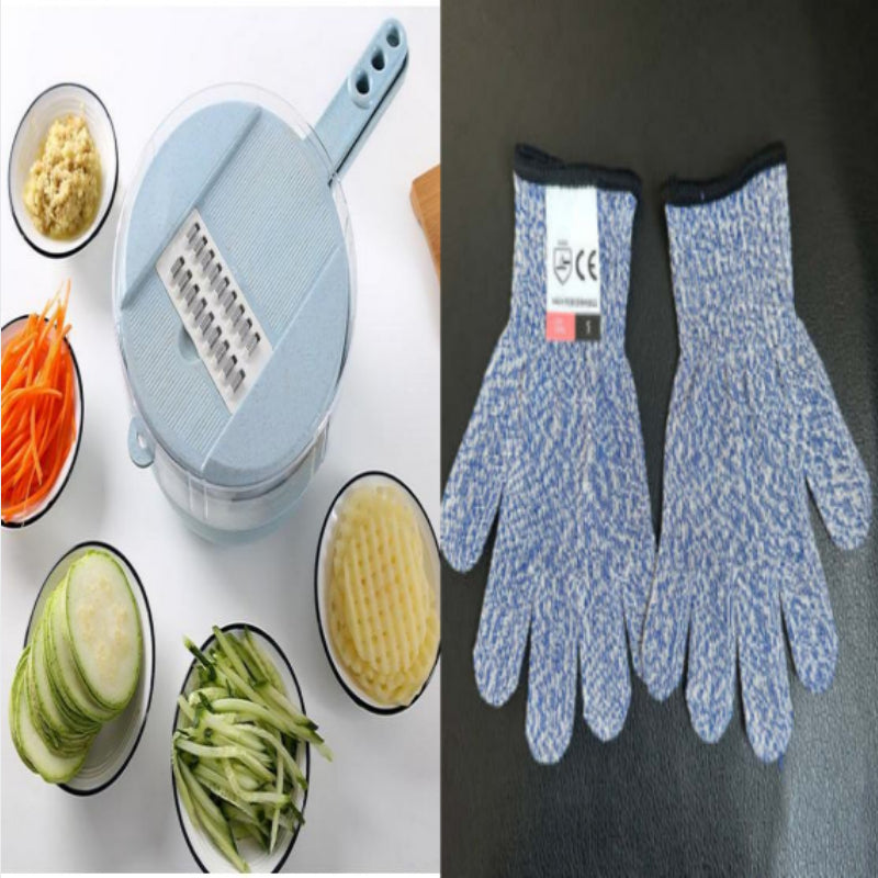 Set Feliator Legume 8 în 1 cu Lame din Inox