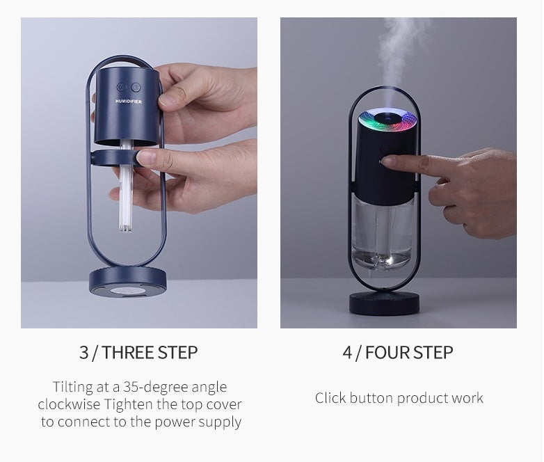 Umidificator USB Mini cu Lumină de Noapte și Proiecție
