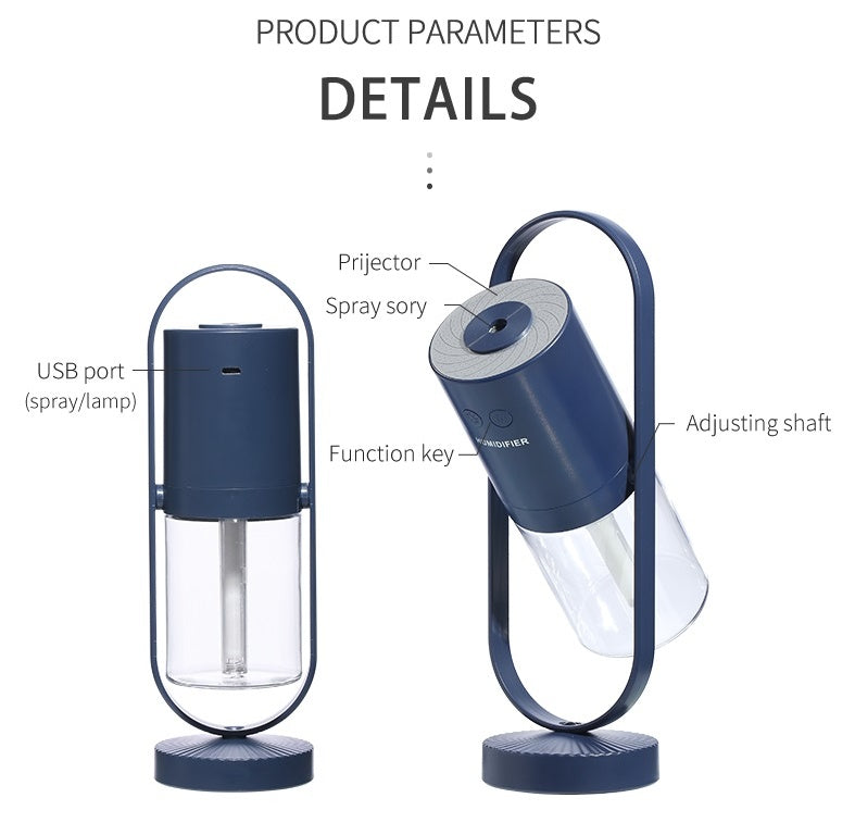 Umidificator USB Mini cu Lumină de Noapte și Proiecție
