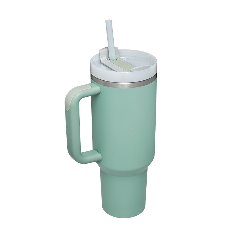 Termos din Inox 1200ml cu Mâner, Pai și Capac