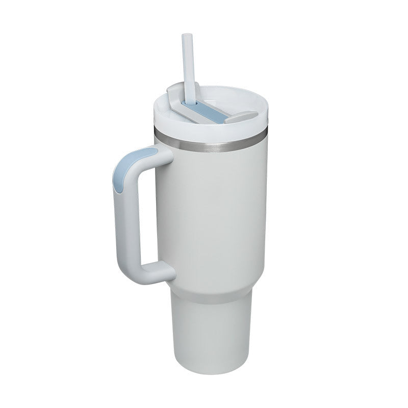 Termos din Inox 1200ml cu Mâner, Pai și Capac