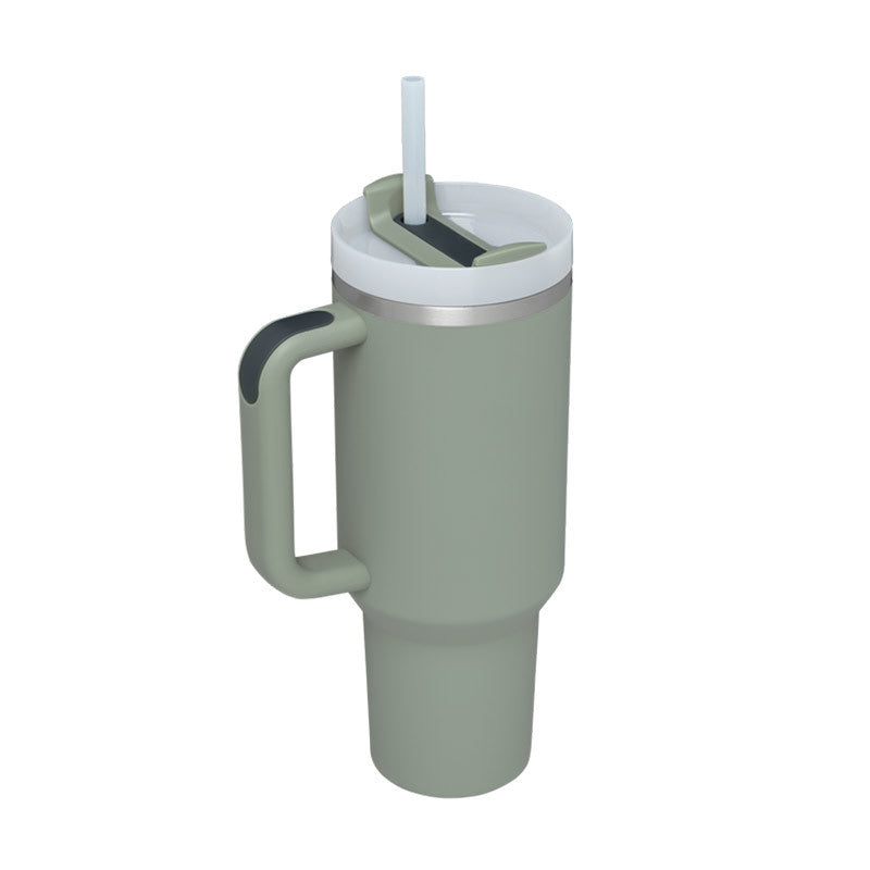 Termos din Inox 1200ml cu Mâner, Pai și Capac