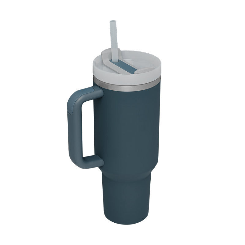 Termos din Inox 1200ml cu Mâner, Pai și Capac